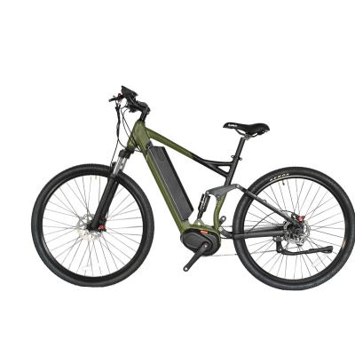 China New Factory USB Mountain Bike High Capacity Electric Bike ebike 1000W Bafang Mid Drive Full Electric Suspension for sale