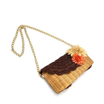 China Fashion Summer Beach Handmade Beach Sling Purse Equalizing Handbags Women Bali Rattan Beach Cross - Body Bag for sale