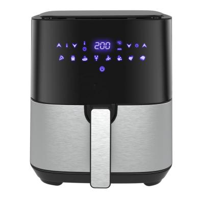 China Airfryers 5L Air Fryer 110v 220v 230v Light Steel Hot Body Electric Hot Base Stainless Logo Power Surface ROHS CE Stainless CE for sale