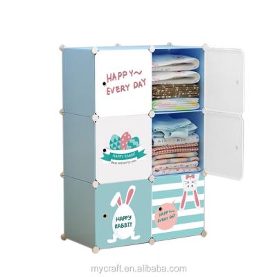 China Cheap Collapsible Cartoon Design Sydney Wardrobe Kids Plastic Wardrobe On Sale for sale