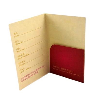 China Hot Sale Recyclable Custom Designed Hotel Room Key Card File for sale