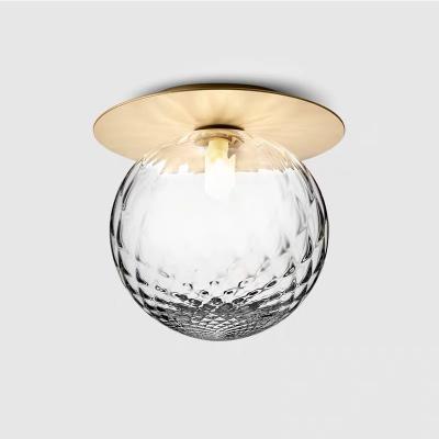 China Surface Mounted Drop Shipping Gold Glass Ceiling Light Creative Modern Minimalist Home Decor Ceiling Lamp For Living Room Bedroom Kitchen for sale