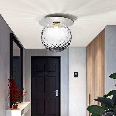 China Modern minimalist outdoor mounted glass ball ceiling lamp lights bedroom kitchen cafe hallway aisle ceiling light drop shipping one for sale