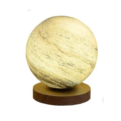 China Modern Dimmable LED Star Moon Desk Lamp Bedroom Bedside Decor Wooden Table Lamp USB Art Atmosphere Light Wood one drop shipping for sale