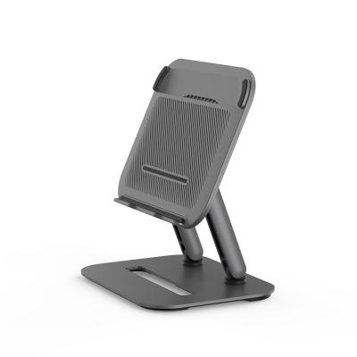 China Metal Fan Contained Computer Holder Non-slip Multi-angle Adjustable Tablet Stand for sale