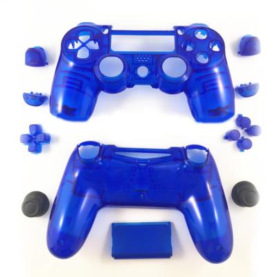 China For PS4 Gamepad Controller Transparent Clear Color Front Back Housing Shell Case Cover For PS4 For PS4 Controller for sale