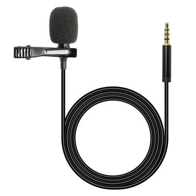 China MIC Cable Omnidirectional Condenser 3.5mm Jack Recording Lavalier Lapel Microphone Microphone For iPhone Android Smartphone for sale