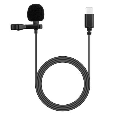 China Wired Microphone For Android Samsung Lavalier MIC USB Type C Lapel MacBook Pro Air Computer Microphone for sale