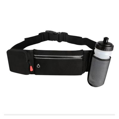 China Water Proof Pocket Waterproof Large Running Belt Foldable Water Bottle Holder Waist Bag for sale