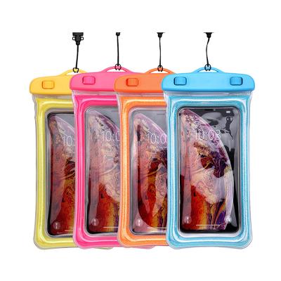 China OEM Glitter IPX8 Smart Phone Water Protector Waterproof Case Floating Dry Bag For Iphone 13 for sale