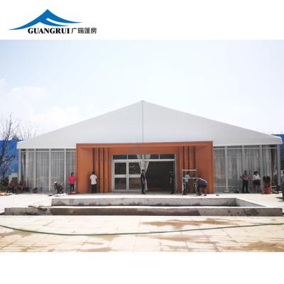 China Waterproof \ Fireproof \ Wind Resistant Luxury Double-Layer PVC Marquee Tent Waterproof Aluminum for Wedding Party Events Outdoor Restaurant Trade Show Printing Carpas for sale