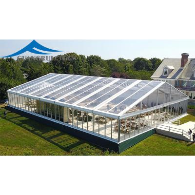 China Waterproof \ Fireproof \ Wind Resistant 500 People Marquee Luxury Wedding Tent  Big Outdoor Wedding Transparent PVC Scraper Tarpaulin for Sale for sale