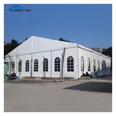 China Waterproof \ Fireproof \ Wind Resistant High Quality Waterproof PVC Clear Top Aluminium Clear Tent Luxury  Wedding Party Tent 6x12 for sale wedding tent with draping for sale