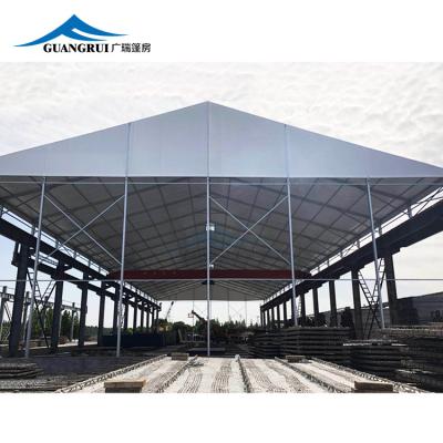 China Waterproof \ Fireproof \ Wind Resistant Outdoor industrial structure tents big size heavy duty aluminum warehouse shelter storage tent for industrial storage for sale