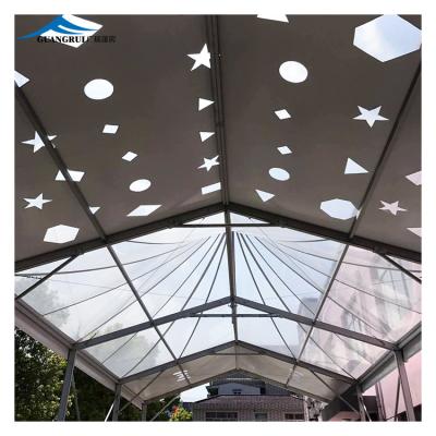 China Waterproof \ Fireproof \ Wind Resistant Outdoor lawn clear combination tent transparent starry PVC tarpaulin design wedding party marquee event tent for sale for sale