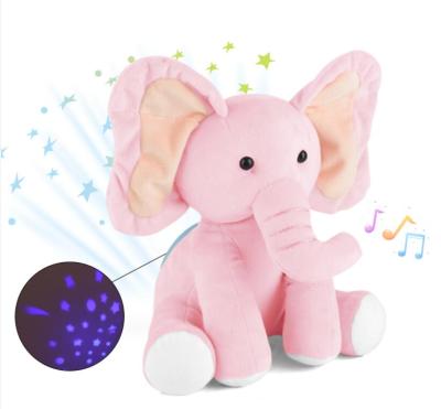 China Eco-friendly Hot Selling Product Washable Baby Stuffed Toy RC Infants Elephant Plush Toys With Light And Music for sale