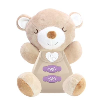 China Eco-Friendly Soothe Baby Music and Light Soothe Stuffed Toy Plush Toy Bear for sale