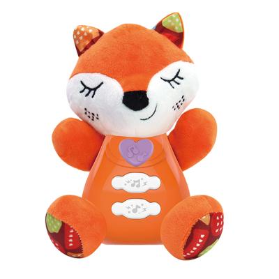 China Lovely Stuffed Fox Plush Toy Animal Custom Baby Eco-Friendly Soft Plush Toy With Eco-Friendly Material And Music Soothe Toy for sale