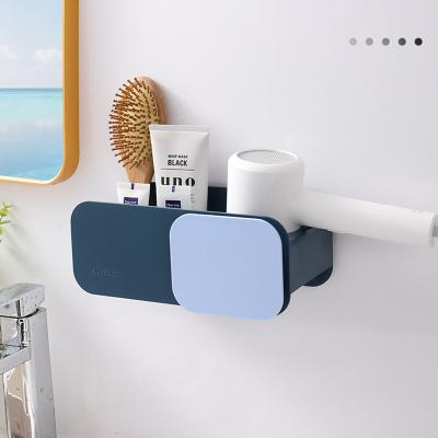 China High Quality Stocked Socket ABS Hair Dryer Holder Rack Housed With Comb Storage Rack for sale