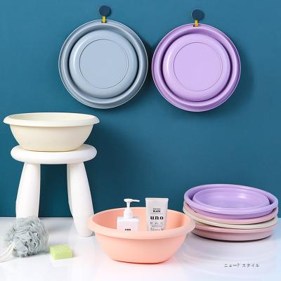 China Hot Sale Space Viable Collapsible Collapsible Travel Saving Kitchen Bathroom Sink Plastic Basin for sale