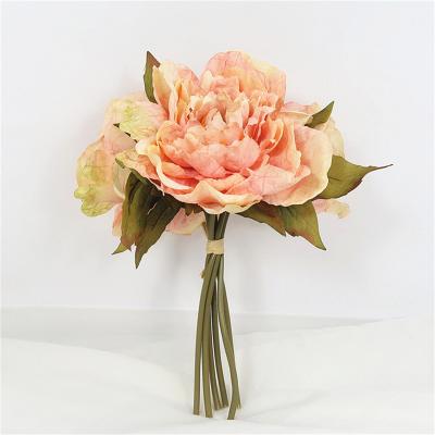 China Amazon Peony Bouquet Artificial Flowers Eco-friendly Silk Top Retro Flowers For European Style Wedding Home Decorative Flowers Hot Selling for sale