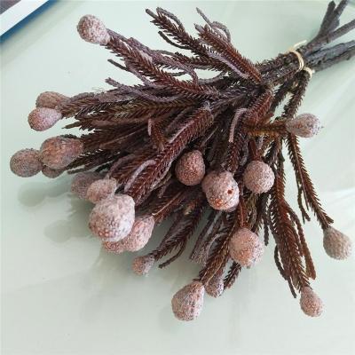 China Eco-Friendly INS Wedding Decoration Dried Artificial Flowers Arrangement Coral Fruit Flower For Decoration Valentine's Day Gifts for sale