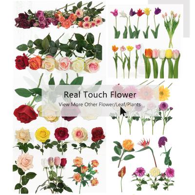 China Wholesale Artificial Silk Real Latex Party Decor Factory Faux Rose Tulip Peony Hydrangea Bush Flowers Natural Touch For Home Decor for sale