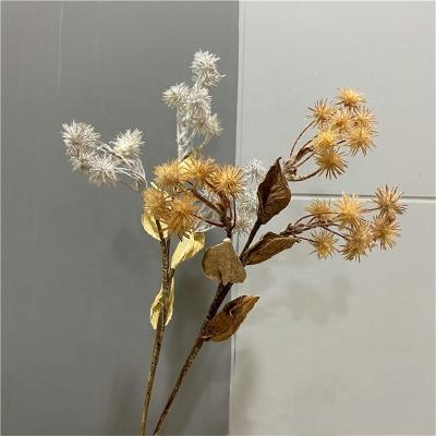 China Autumn Scenery Blue Planet Flower Style Handmade Flower Arrangements Thorn Ball Artificial Flowers Eco-friendly Nordic Home Decor for sale