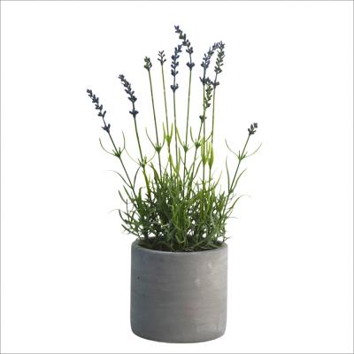 China Minimalist high quality good price whosale realistic artificial lavender plant simulation potted lavender in pot for flower arrangement for sale