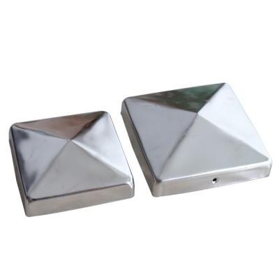 China Easily Assembled Decorative Stainless Steel Pyramid Barrier Post Caps for sale