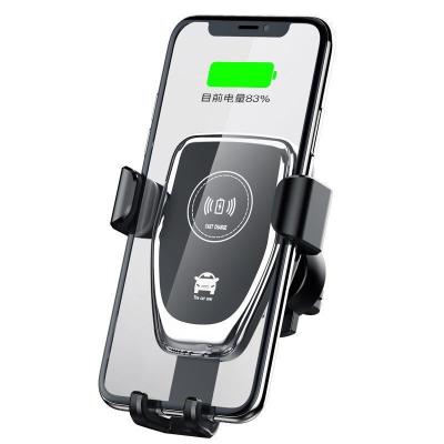 China New Car Qc3.0 Mobile Phone Qi Charger Fast Wireless Charging Car Phone Holder High Quality Fast Wireless Charger Stand for sale