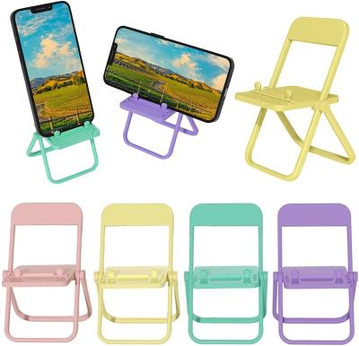 China Hot Wholesale Factory Price Adjustable Mini Chair Holder Foldable Phone Stand Factory Sale High Quality Flexible Phone Holder for sale