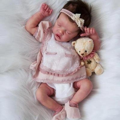 China UCanaan 18 Inch Realistic Silicone Reborn Baby Active Newborn Realistic Girl Twins - Doll for sale