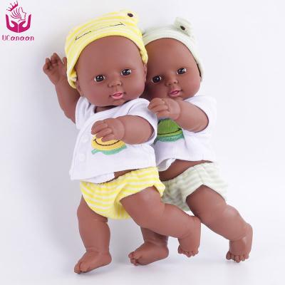 China 30cm Black American Realistic Cheap Active Body Mini Reborn Vinyl Baby Dolls 12 Inch for sale