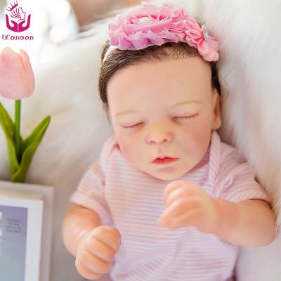 China UCanaan Soft Toy 45Cm Bebe Soft Silicone Realistic Lifelike 18 Inch Baby Doll Reborn Girl for sale