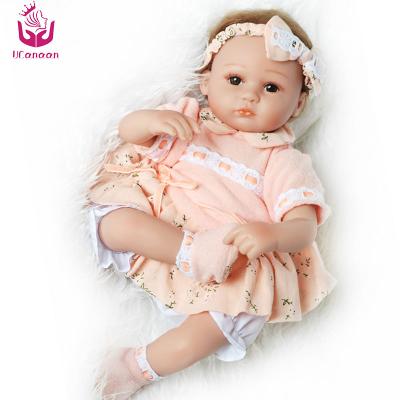 China Soft 19 Inch 48Cm Soft Silicon Reborn Doll Girl Realistic Toy Ucanaan Christmas Toy Present Baby for sale