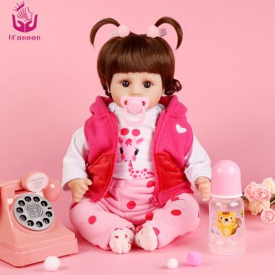 China Toy Ucanaan Realistic Soft 19 Inch 48Cm Full Body Silicone Baby Doll Reborn Kits for sale