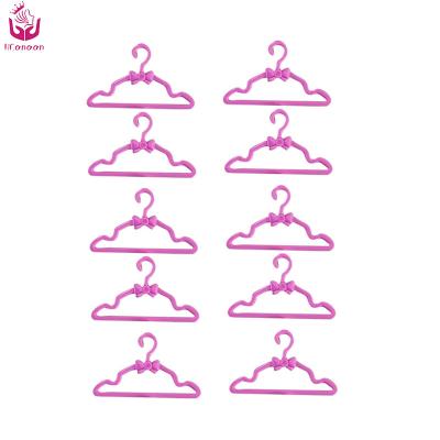 China Ucanaan Mini Clothes Holder Cheap Cute Doll Accessories Kids Toys 10PCS 30Cm Doll Clothes Hanger Wholesale for sale