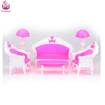 China Doll Accessories Ucanaan Toy Accessories Princess Furniture Mini Dining Table Set 1/6 Doll Chair for sale