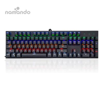 China Gaming Mechanical Gaming Wired Keyboard with High-Speed ​​Backlit RGB Optical Blue Switches 104 Keys Standard for Windows PC Gamers for sale