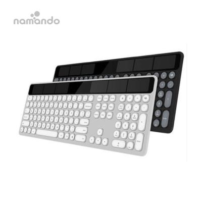 China High Quality 2.4G Solar Wireless Rechargeable Keyboard Mouse Wireless Keyboard Combo For Government Supplies for sale