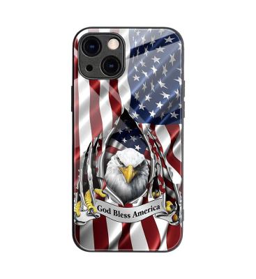 China Shockproof USA Flag Case for iPhone 13 for sale