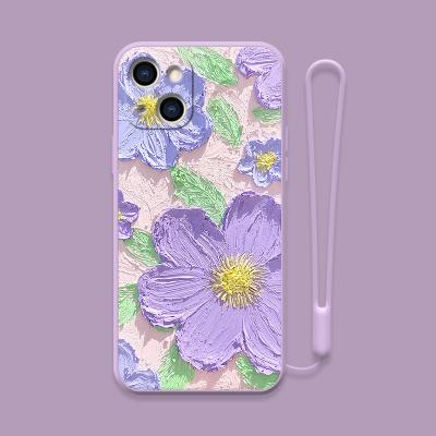 China Oil Painting Shockproof Style For iPhone 13 13 mini 13 pro 13 pro Max Liquid Silicone Case for sale