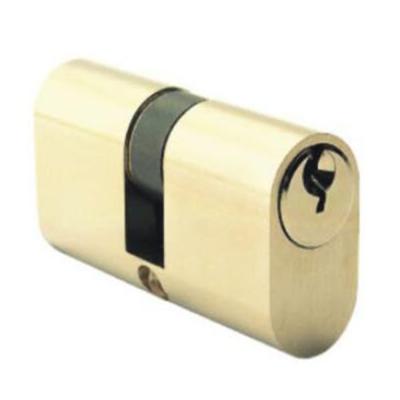 China Modern double opening AND function oval profile 54mm with 3 keys CY03 brass lock cylinder in gold brass color for sale