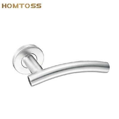 China SSLH46 Modern Hollow Type Stainless Steel Tube Lever Door Lock Handle for sale