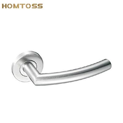 China Modern Hollow Type SSLH55 Tube Lever Door Stainless Steel Handle for sale