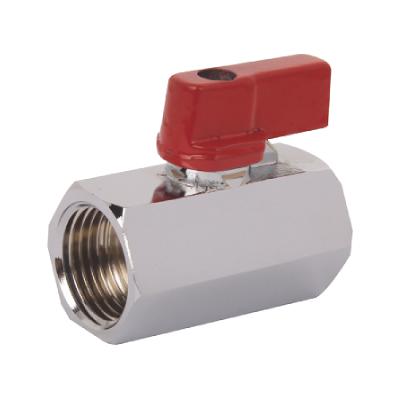 China General YESTERDAY Hotsale 1/2 Inch Ball Valve Brass Female Thread Chrome Mini Ball Valve for sale