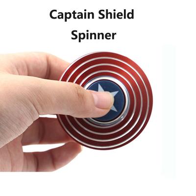 China Restless Person Spinner Stress Relieve Toys Restless Person Spinner Stress Relieve Captain Shield Character Metal Cool Finger Toys Restless Hand Spinner Toy for sale