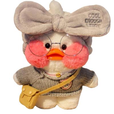 China Cute Soft White Cartoon Toy Animal Lalafanfan Duck Doll Kawaii Duck Plushies Girl Birthday Gift 30cm Cartoon Stuffed Plush Toy for sale