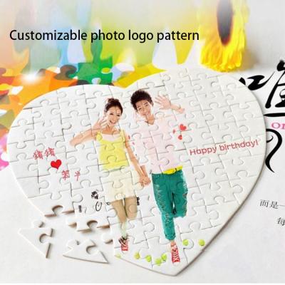 China Toy Factory Custom Logo Pattern Cartoon Printable Sublimation Paper Heart Blank Puzzle Toys Hot Sale for sale